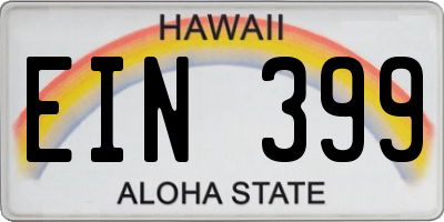 HI license plate EIN399