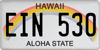 HI license plate EIN530