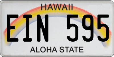 HI license plate EIN595