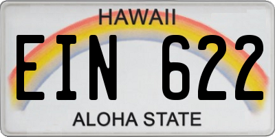HI license plate EIN622