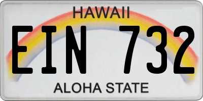 HI license plate EIN732
