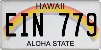 HI license plate EIN779