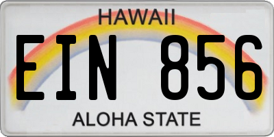 HI license plate EIN856
