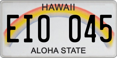 HI license plate EIO045