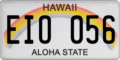 HI license plate EIO056