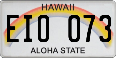 HI license plate EIO073