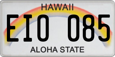 HI license plate EIO085