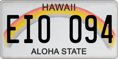HI license plate EIO094