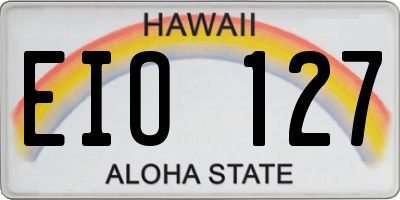 HI license plate EIO127