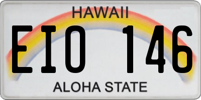 HI license plate EIO146