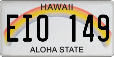 HI license plate EIO149