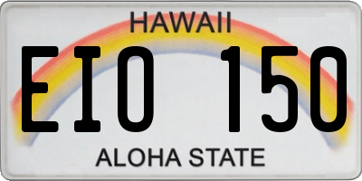HI license plate EIO150