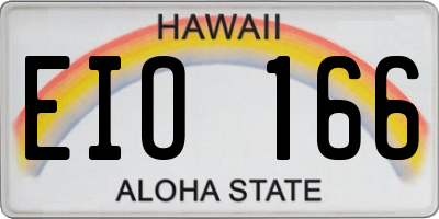 HI license plate EIO166
