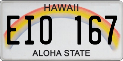 HI license plate EIO167