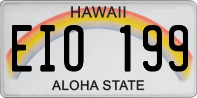 HI license plate EIO199