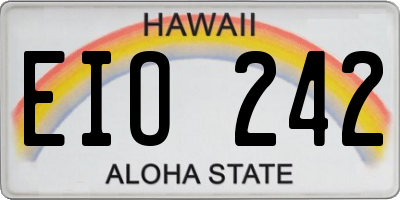 HI license plate EIO242