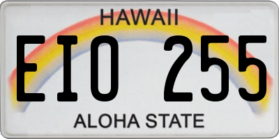 HI license plate EIO255