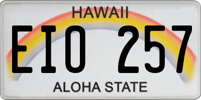 HI license plate EIO257