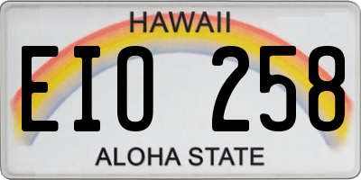 HI license plate EIO258