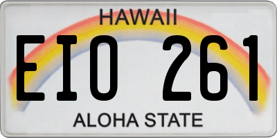 HI license plate EIO261