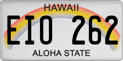 HI license plate EIO262