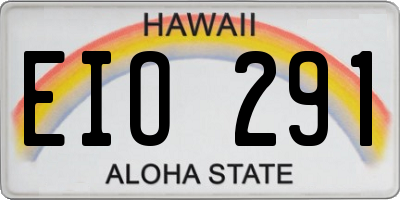 HI license plate EIO291