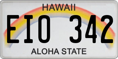 HI license plate EIO342