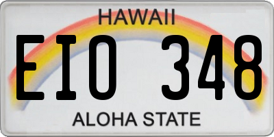 HI license plate EIO348