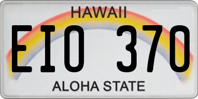 HI license plate EIO370