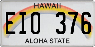HI license plate EIO376