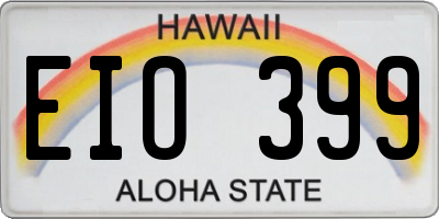 HI license plate EIO399