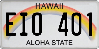 HI license plate EIO401