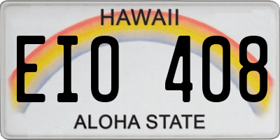 HI license plate EIO408