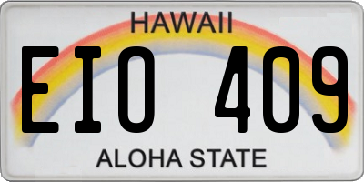 HI license plate EIO409
