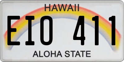 HI license plate EIO411