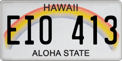 HI license plate EIO413