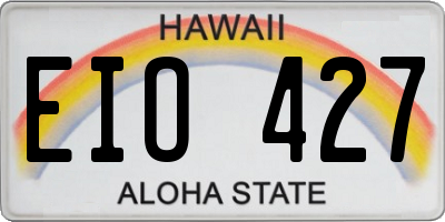 HI license plate EIO427