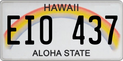 HI license plate EIO437