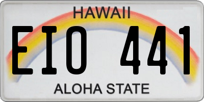 HI license plate EIO441