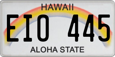 HI license plate EIO445