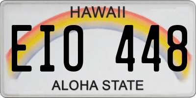 HI license plate EIO448
