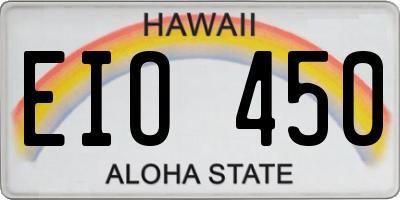 HI license plate EIO450