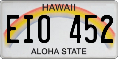 HI license plate EIO452