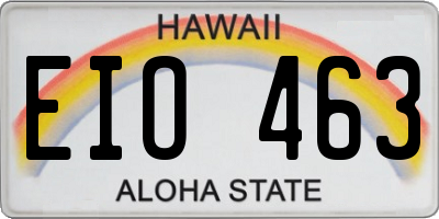 HI license plate EIO463