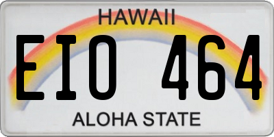 HI license plate EIO464