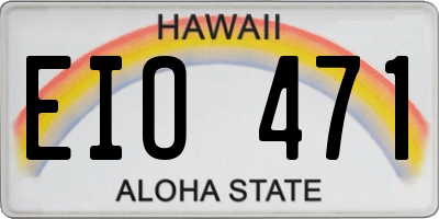HI license plate EIO471