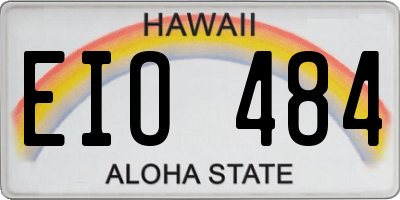 HI license plate EIO484