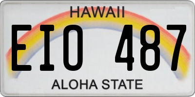 HI license plate EIO487