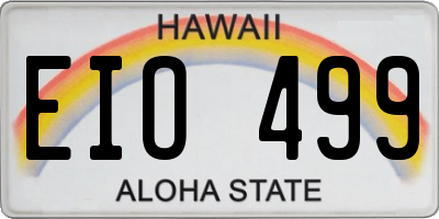 HI license plate EIO499