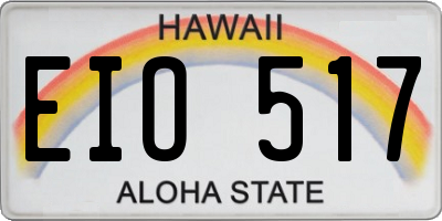HI license plate EIO517